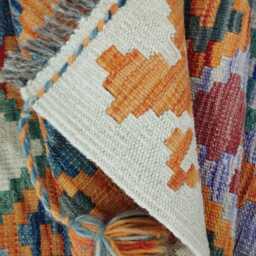 Tribal Runner Rug, Handmade Artisan Afghan Turkish Scandinavian Navajo Bohemian Flatweave Wool Kilim Rug 309x84 cm - thumbnail 4