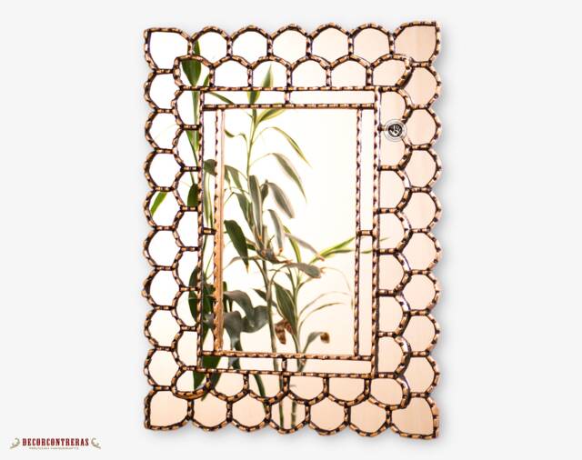 "Gold Rectangle Wall Mirror Decorative 23.6x17.7In ""Radiant Gold" - image 1