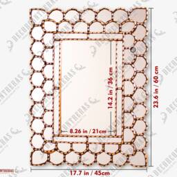 "Gold Rectangle Wall Mirror Decorative 23.6x17.7In ""Radiant Gold" - thumbnail 4