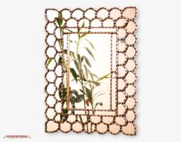 "Gold Rectangle Wall Mirror Decorative 23.6x17.7In ""Radiant Gold" - thumbnail 1