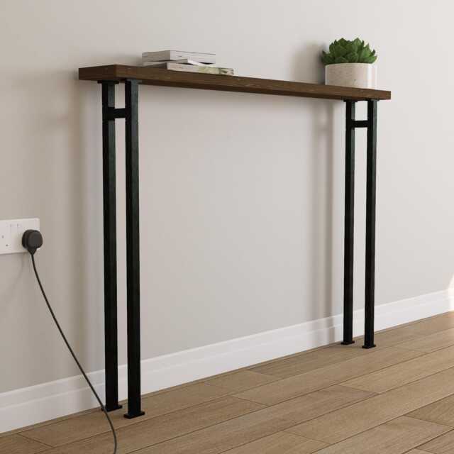 Skinny Hallway Console Table Slim Wood Entryway Table, Black - image 1