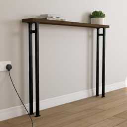 Skinny Hallway Console Table Slim Wood Entryway Table, Black