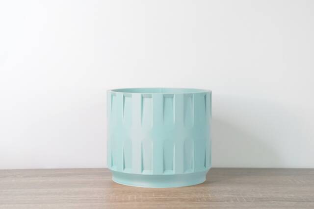 "Colosseum Planter With Drainage & Saucer in Cotton Candy Blue, Unique 3D-Printed Plant Pot, Small To Large Sizes 4"" 5"" 6"" 7"" 8" - image 1