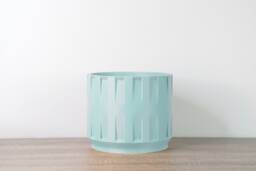 "Colosseum Planter With Drainage & Saucer in Cotton Candy Blue, Unique 3D-Printed Plant Pot, Small To Large Sizes 4"" 5"" 6"" 7"" 8" - thumbnail 1
