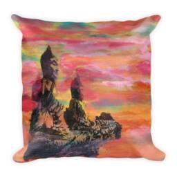 Zen Throw Pillow - Rosy Pink - thumbnail 1