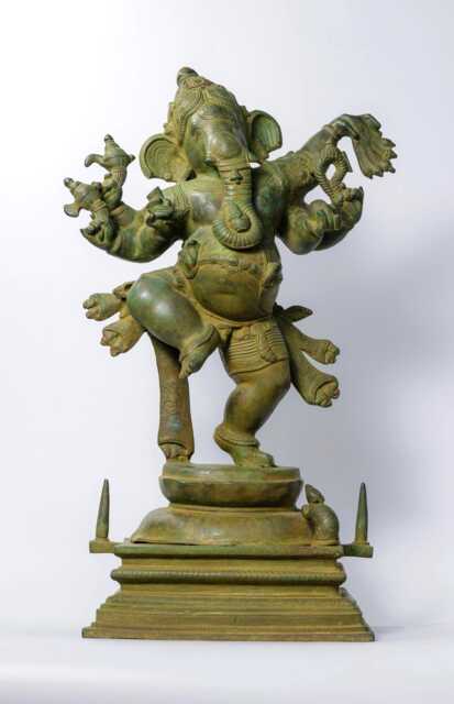 29-Inch Large Antique Bronze Ganesha Statue Brass Ganapati Idol Home Decor Centrepiece Elephant God Housewarming Gift Wedding - image 1