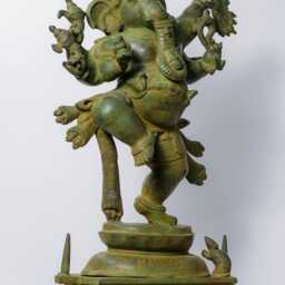 29-Inch Large Antique Bronze Ganesha Statue Brass Ganapati Idol Home Decor Centrepiece Elephant God Housewarming Gift Wedding - thumbnail 3