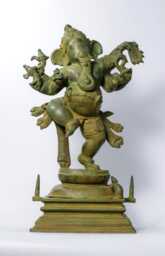 29-Inch Large Antique Bronze Ganesha Statue Brass Ganapati Idol Home Decor Centrepiece Elephant God Housewarming Gift Wedding - thumbnail 1