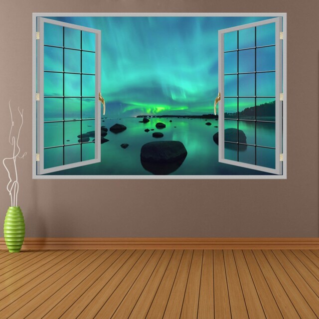 Northern Lights Wall Decal Sticker Mural Poster Print Art Home Office Decor Hm1 - image 1