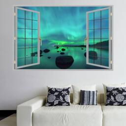Northern Lights Wall Decal Sticker Mural Poster Print Art Home Office Decor Hm1 - thumbnail 2