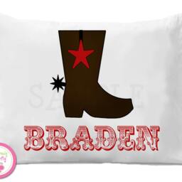 Western Pillow Case , Cowgirl Boots Personalized - thumbnail 2