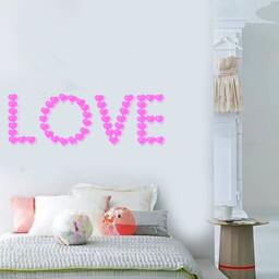 Wall Vinyl Decal Love Words in Hearts Symbols Of Quote Modern Abstract Home Art Decor - #1173Dz - thumbnail 2