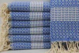 "Blue Pehtemal, Hammam Towel, Organic Cotton Towel, Sauna Towel, Soft Peshtemal, Turkish Towel, 38""x70"