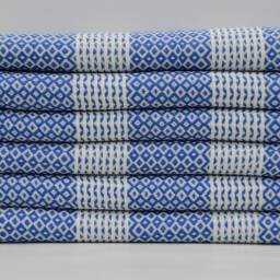 "Blue Pehtemal, Hammam Towel, Organic Cotton Towel, Sauna Towel, Soft Peshtemal, Turkish Towel, 38""x70" - thumbnail 2