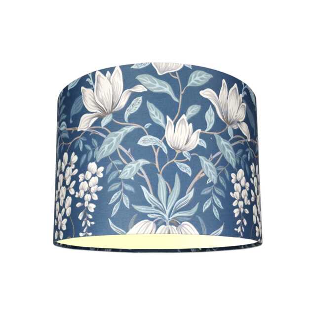 Lampshades in Laura Ashley Parterre Dark Seaspray Blue Fabric Handmade Various Sizes Free Delivery - image 1