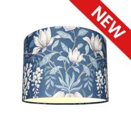 Lampshades in Laura Ashley Parterre Dark Seaspray Blue Fabric Handmade Various Sizes Free Delivery - thumbnail 2