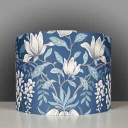 Lampshades in Laura Ashley Parterre Dark Seaspray Blue Fabric Handmade Various Sizes Free Delivery - thumbnail 4