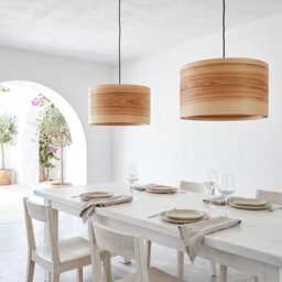 Rustic Olive Wood Pendant Light For Cozy Farmhouse Decor, Scandinavian Chandelier Lighting - thumbnail 4
