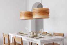 Rustic Olive Wood Pendant Light For Cozy Farmhouse Decor, Scandinavian Chandelier Lighting - thumbnail 1