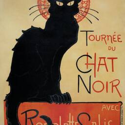 Le Chat Noir Poster Vintage Art Nouveau Black Cat Print - thumbnail 3