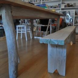 Bench. I Recovered The Boards in A Construction Site. Bench For Full Size Table Or Bed. Is 2 M. L. 22cm W, 40cm T - thumbnail 3