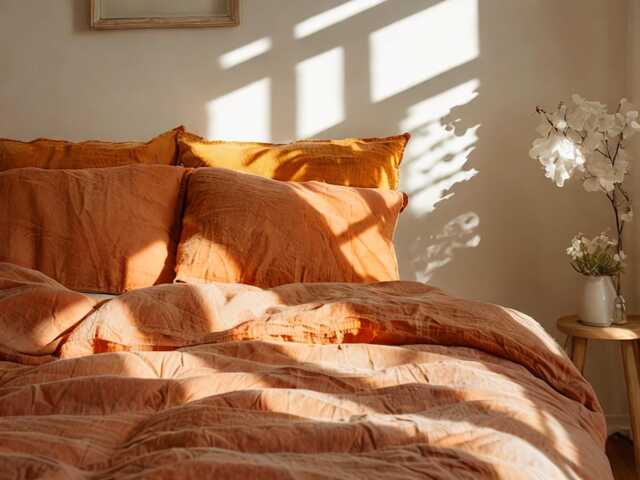 Carrot Linen Duvet Cover Soft 1 Medium Weight Cover Breathable Stonewashed Comfort - image 1