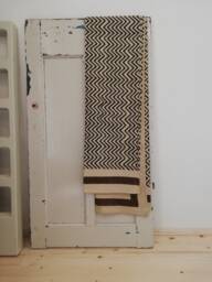 Hand Block Printed Cotton Bedspread Geometric Throw - Leheria Brown & Black - thumbnail 1