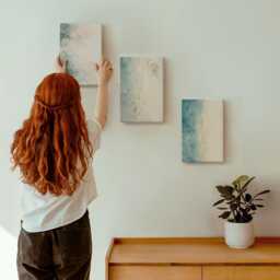 Canvas Wall Art Set Of 3 - Watercolor Paintings On Canvas, Minimalist Style, Turquoise Print Natural Textures Hanging Piece - thumbnail 3