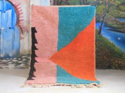 Moroccan Rug, Custom Fabulous Boujad Authentic, Azilal Abstract Multicolored Carpet - thumbnail 1