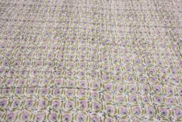 Indian Hand Block Print Kantha Quilt, Cotton Printed Bedspread, Muslin Quilt - thumbnail 1