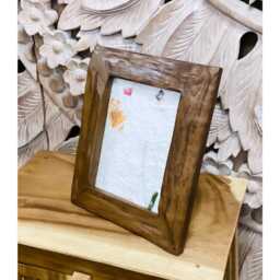 Rustic Teak Wood Photo Frame Fair Trade Country House Decor - thumbnail 4