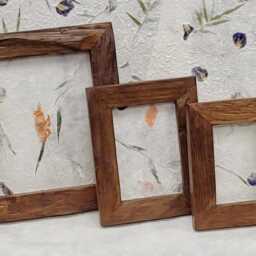 Rustic Teak Wood Photo Frame Fair Trade Country House Decor - thumbnail 2
