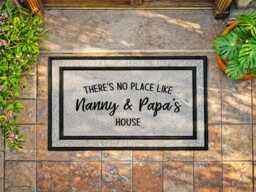 Outdoor Doormat - Gift For Grandparents Personalized Rug Washable Custom Door Mat Decor