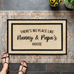 Outdoor Doormat - Gift For Grandparents Personalized Rug Washable Custom Door Mat Decor - thumbnail 4