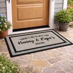Outdoor Doormat - Gift For Grandparents Personalized Rug Washable Custom Door Mat Decor - thumbnail 2