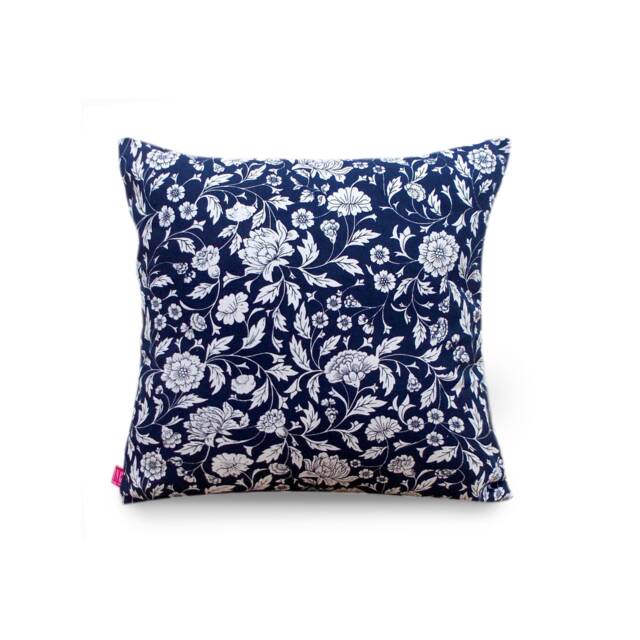 Indigo, Throw Pillow Cover, Kalamkari Print, Indian Ethinic, Cotton Pillow, Sizes Available - image 1