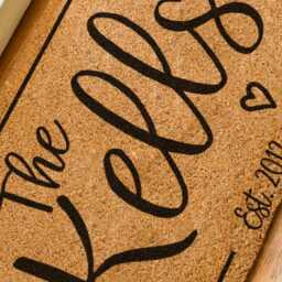 Housewarming Gift - Christmas Wedding Custom Doormat Personalized Closing Front Door Mat Monogram Rug - thumbnail 3
