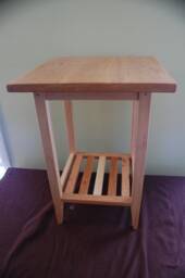 Square Hard Maple & Cherry Shaker End Table With Shelf - thumbnail 1