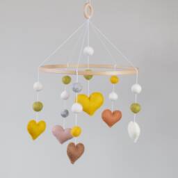 Hearts Baby Mobile, Handmade & Unique Nursery Decor