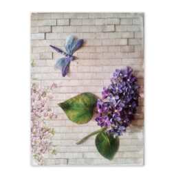 Handmade Lilac Quilling Art 3D Floral Dragonfly Wall Decor - thumbnail 2