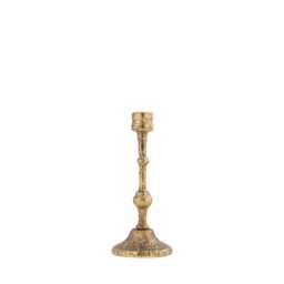 Taper Candle Holders Set Of 3 Antique Brass - Handmade Aluminum Centerpiece For Decorating & Gifting - thumbnail 4