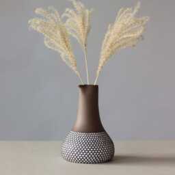 Handcrafted Ceramic Vase - White Glazed Pit Details Baltic Inspired Clay By Dace Virsniece - thumbnail 3