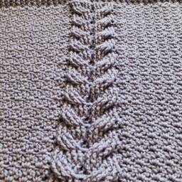 Lavender Purple Cabled Baby Blanket - thumbnail 4