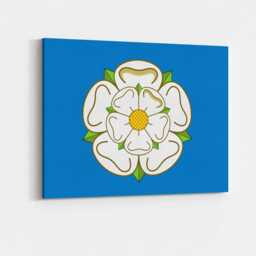Yorkshire Flag Canvas Wall Art Rose Patriotic Regional Pride Hanging Work Homeware Bedroom Living Area Room Gift - thumbnail 2