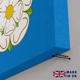 Yorkshire Flag Canvas Wall Art Rose Patriotic Regional Pride Hanging Work Homeware Bedroom Living Area Room Gift - thumbnail 3