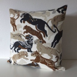 Dwell Studio Rajita Tiger Pillow Cover, Bronze Cotton, Long Decorative - thumbnail 2