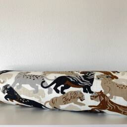 Dwell Studio Rajita Tiger Pillow Cover, Bronze Cotton, Long Decorative - thumbnail 3