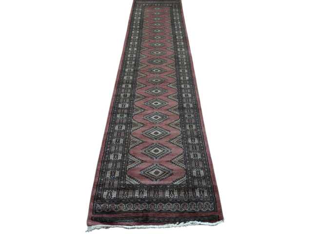 2.6x12 Pink Color Bokhara Rug - Runner Hallway Luxury Bukhara Fine Quality Woolen Afghan - image 1