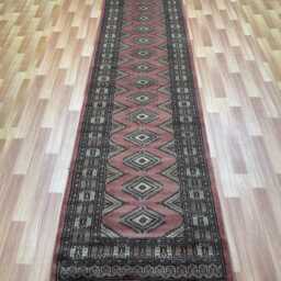 2.6x12 Pink Color Bokhara Rug - Runner Hallway Luxury Bukhara Fine Quality Woolen Afghan - thumbnail 2