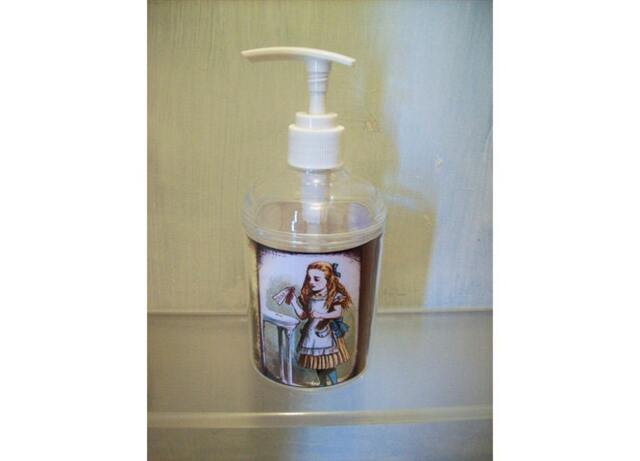 Alice in Wonderland Soap Dispenser Retro Vintage Victorian Fairy Tale Bathroom - image 1